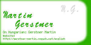 martin gerstner business card